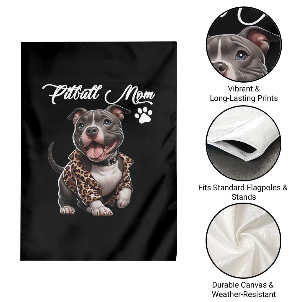 Pitbull Mom Garden Flag Cute Pitbull Puppy Dog Lovers - Wonder Print Shop