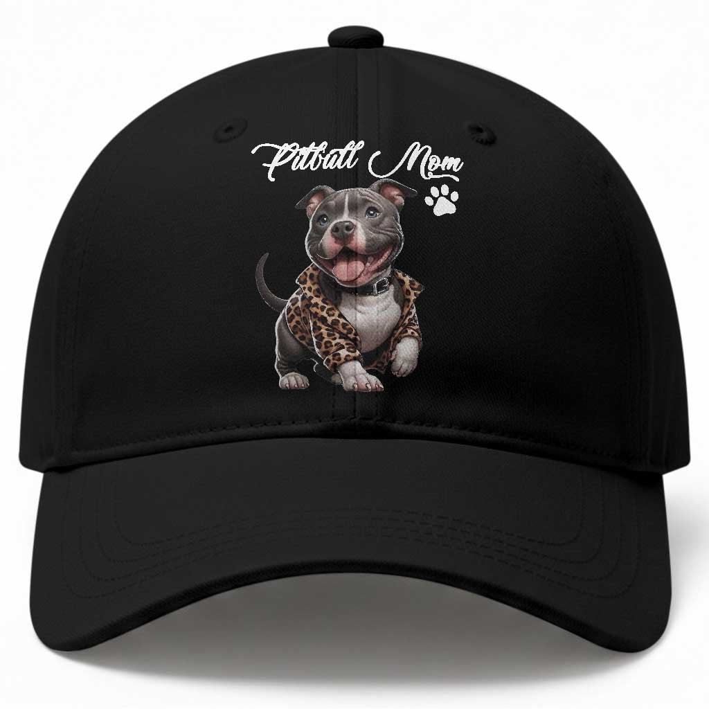 Pitbull Mom Baseball Cap Cute Pitbull Puppy Dog Lovers