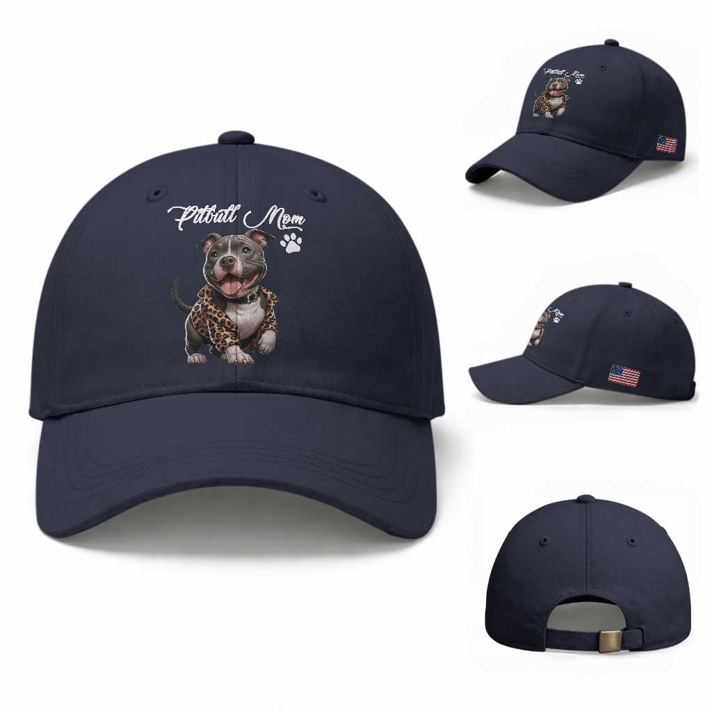 Pitbull Mom Baseball Cap Cute Pitbull Puppy Dog Lovers