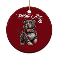 Pitbull Mom Ceramic Ornament Cute Pitbull Puppy Dog Lovers - Wonder Print Shop