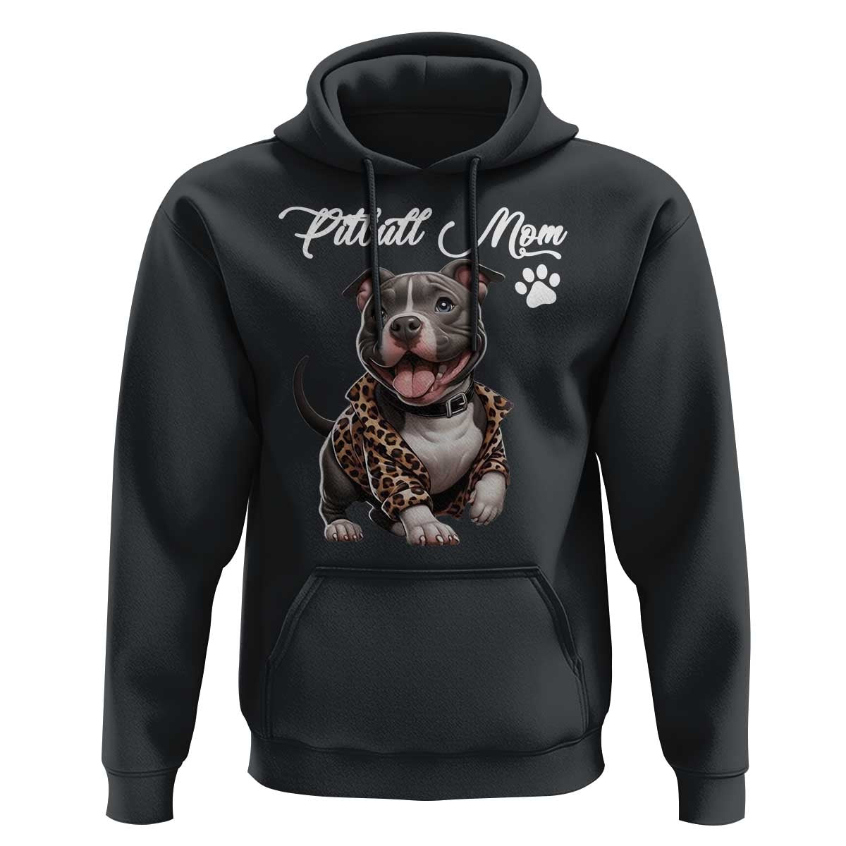Pitbull Mom Hoodie Cute Pitbull Puppy Dog Lovers - Wonder Print Shop