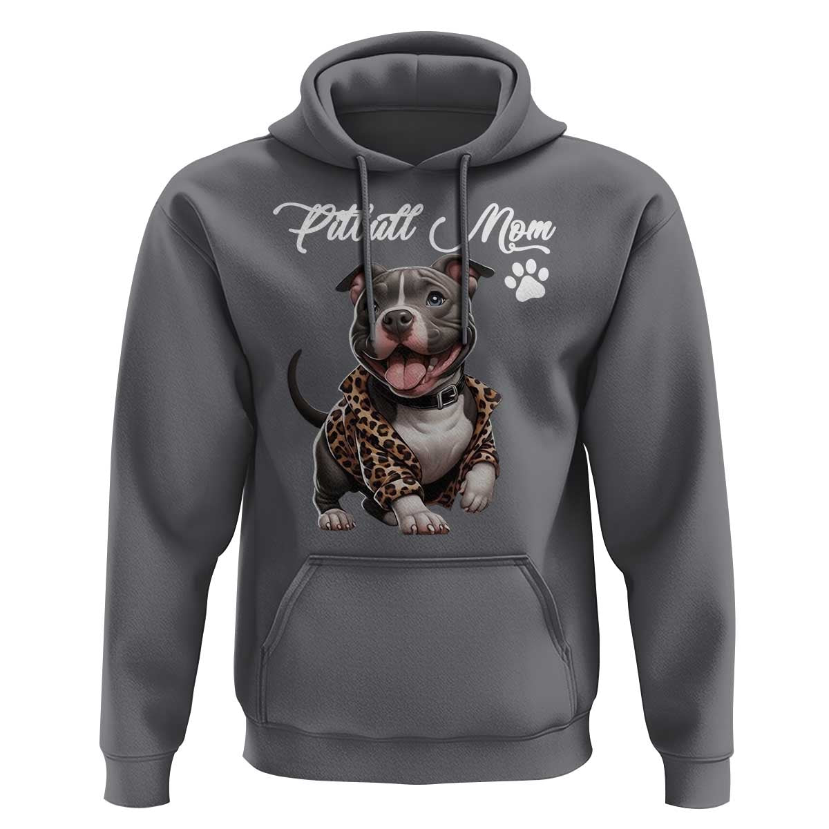 Pitbull Mom Hoodie Cute Pitbull Puppy Dog Lovers - Wonder Print Shop