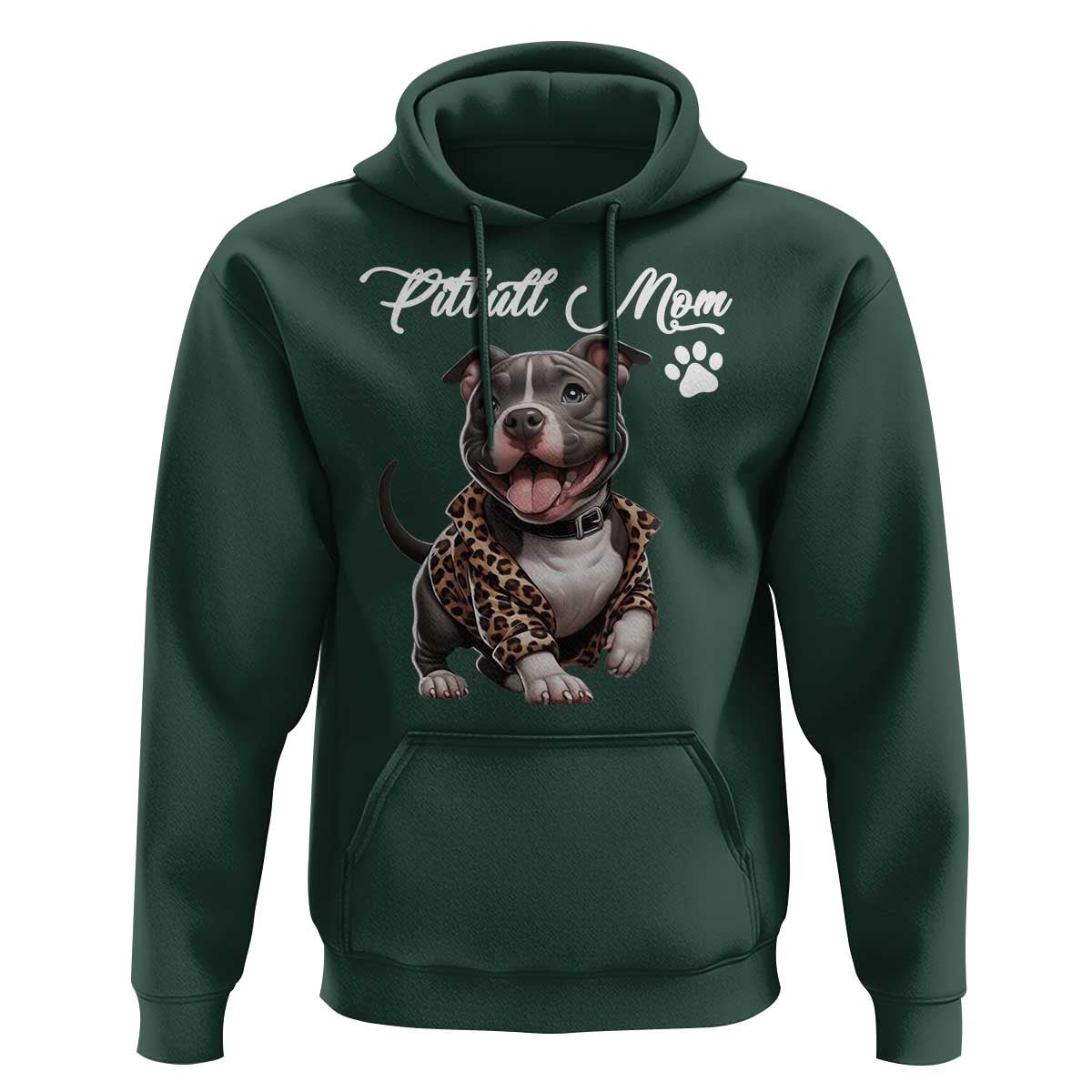 Pitbull Mom Hoodie Cute Pitbull Puppy Dog Lovers - Wonder Print Shop