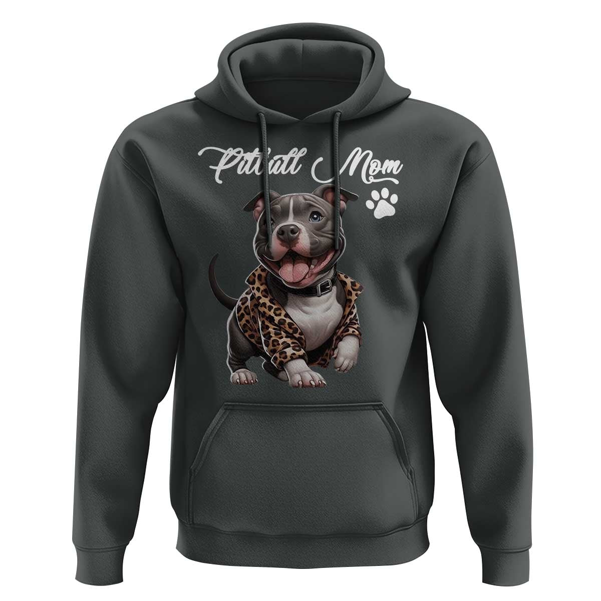 Pitbull Mom Hoodie Cute Pitbull Puppy Dog Lovers - Wonder Print Shop