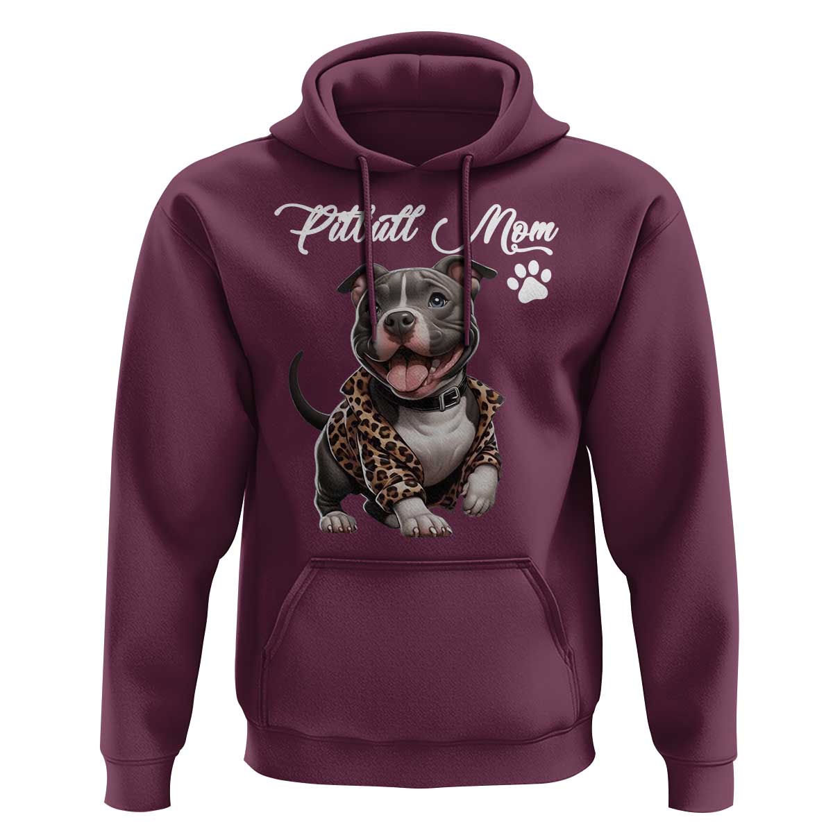 Pitbull Mom Hoodie Cute Pitbull Puppy Dog Lovers - Wonder Print Shop