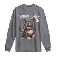 Pitbull Mom Long Sleeve Shirt Cute Pitbull Puppy Dog Lovers - Wonder Print Shop