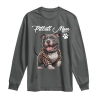 Pitbull Mom Long Sleeve Shirt Cute Pitbull Puppy Dog Lovers - Wonder Print Shop