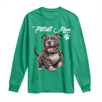 Pitbull Mom Long Sleeve Shirt Cute Pitbull Puppy Dog Lovers - Wonder Print Shop