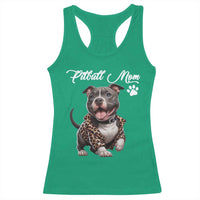 Pitbull Mom Racerback Tank Top Cute Pitbull Puppy Dog Lovers - Wonder Print Shop