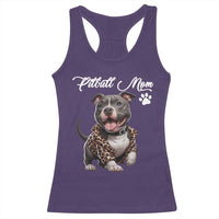 Pitbull Mom Racerback Tank Top Cute Pitbull Puppy Dog Lovers - Wonder Print Shop