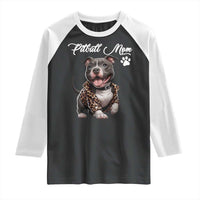 Pitbull Mom Raglan Shirt Cute Pitbull Puppy Dog Lovers - Wonder Print Shop