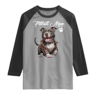 Pitbull Mom Raglan Shirt Cute Pitbull Puppy Dog Lovers - Wonder Print Shop