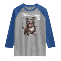 Pitbull Mom Raglan Shirt Cute Pitbull Puppy Dog Lovers - Wonder Print Shop