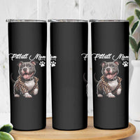 Pitbull Mom Skinny Tumbler Cute Pitbull Puppy Dog Lovers