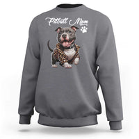 Pitbull Mom Sweatshirt Cute Pitbull Puppy Dog Lovers - Wonder Print Shop