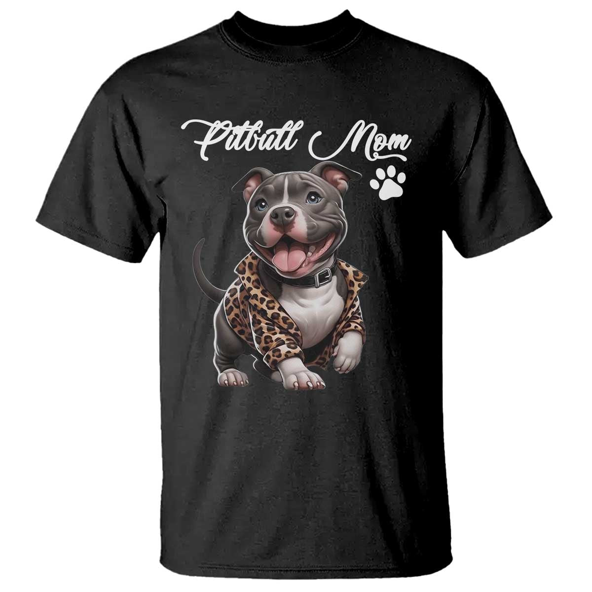 Pitbull Mom T Shirt Cute Pitbull Puppy Dog Lovers - Wonder Print Shop