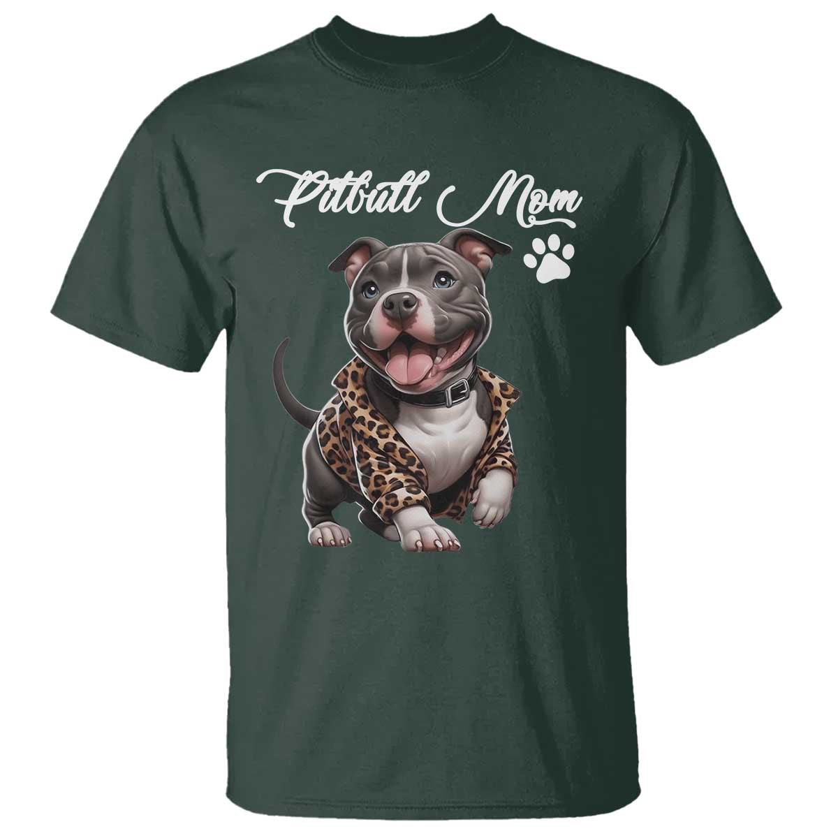 Pitbull Mom T Shirt Cute Pitbull Puppy Dog Lovers - Wonder Print Shop