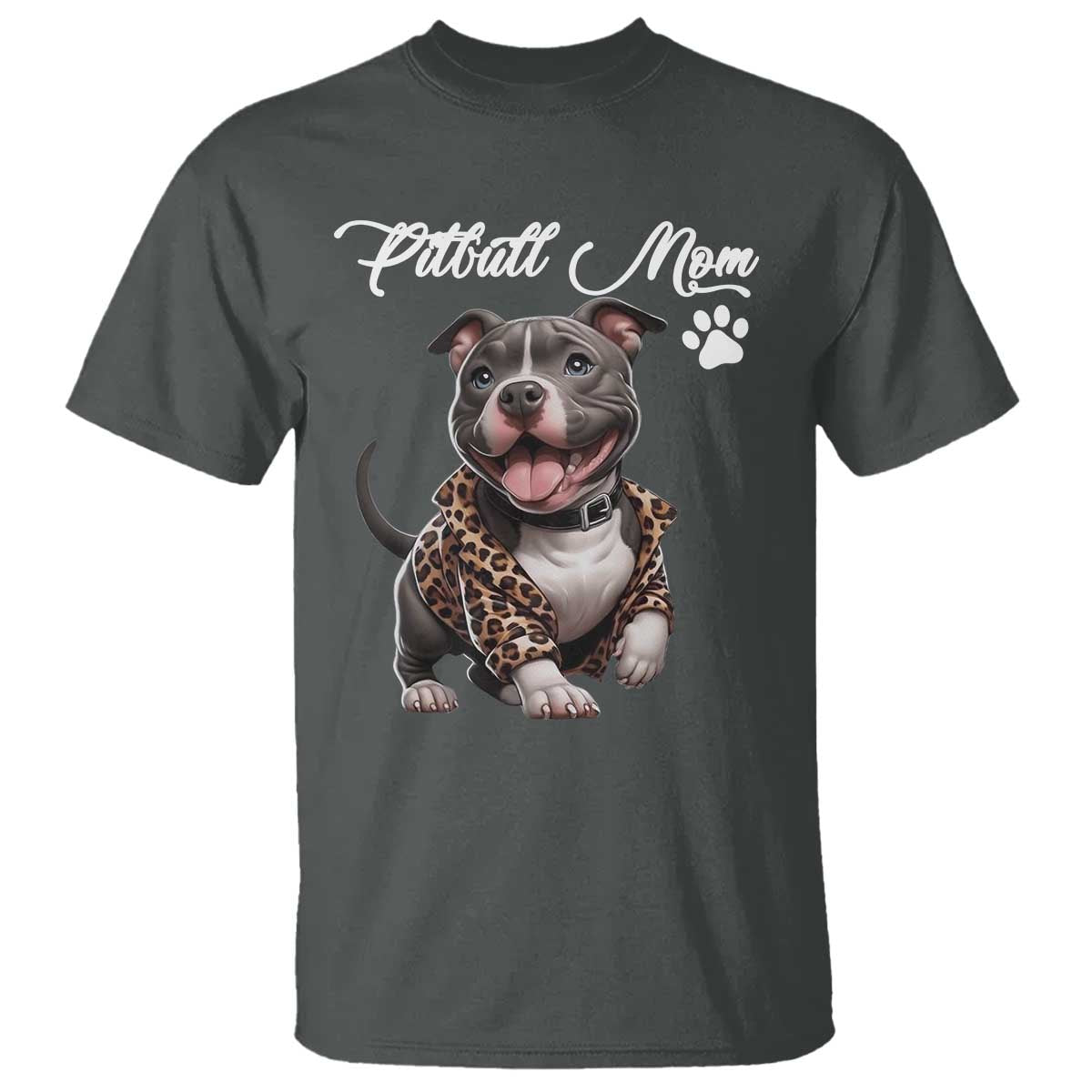 Pitbull Mom T Shirt Cute Pitbull Puppy Dog Lovers - Wonder Print Shop