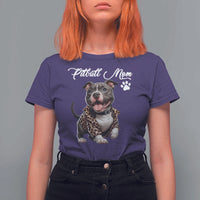 Pitbull Mom T Shirt For Women Cute Pitbull Puppy Dog Lovers - Wonder Print Shop