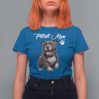 Pitbull Mom T Shirt For Women Cute Pitbull Puppy Dog Lovers - Wonder Print Shop
