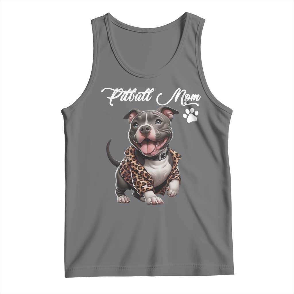 Pitbull Mom Tank Top Cute Pitbull Puppy Dog Lovers - Wonder Print Shop