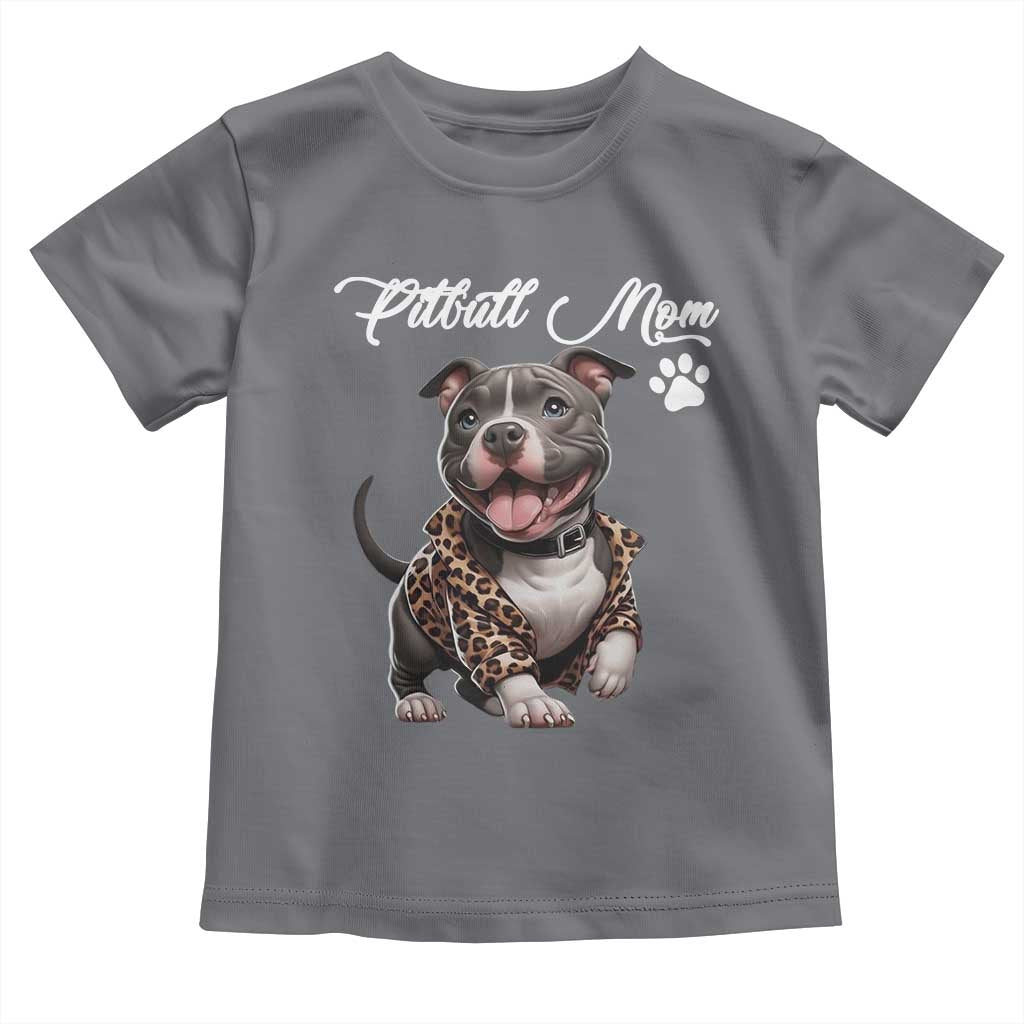 Pitbull Mom Toddler T Shirt Cute Pitbull Puppy Dog Lovers - Wonder Print Shop