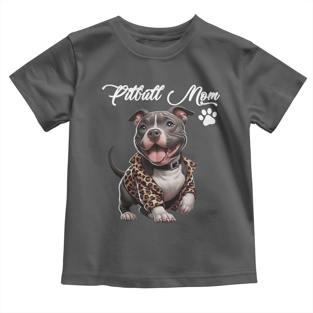 Pitbull Mom Toddler T Shirt Cute Pitbull Puppy Dog Lovers - Wonder Print Shop