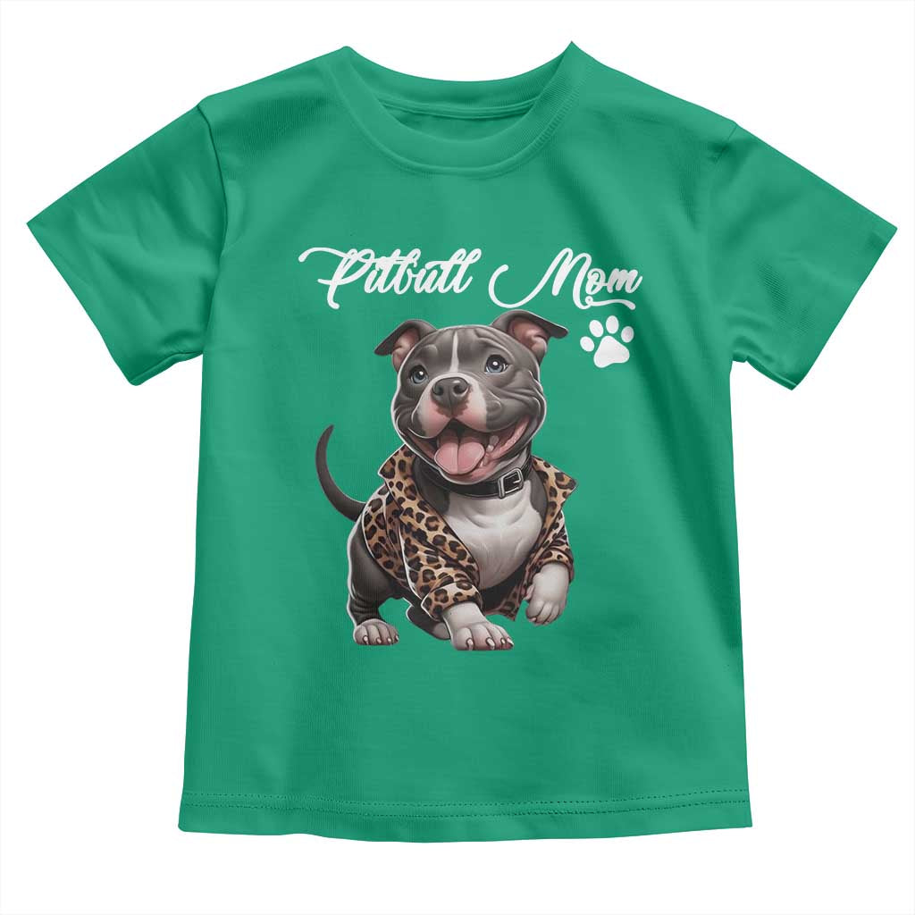 Pitbull Mom Toddler T Shirt Cute Pitbull Puppy Dog Lovers - Wonder Print Shop