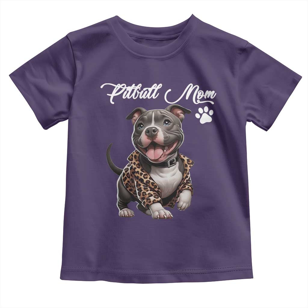 Pitbull Mom Toddler T Shirt Cute Pitbull Puppy Dog Lovers - Wonder Print Shop