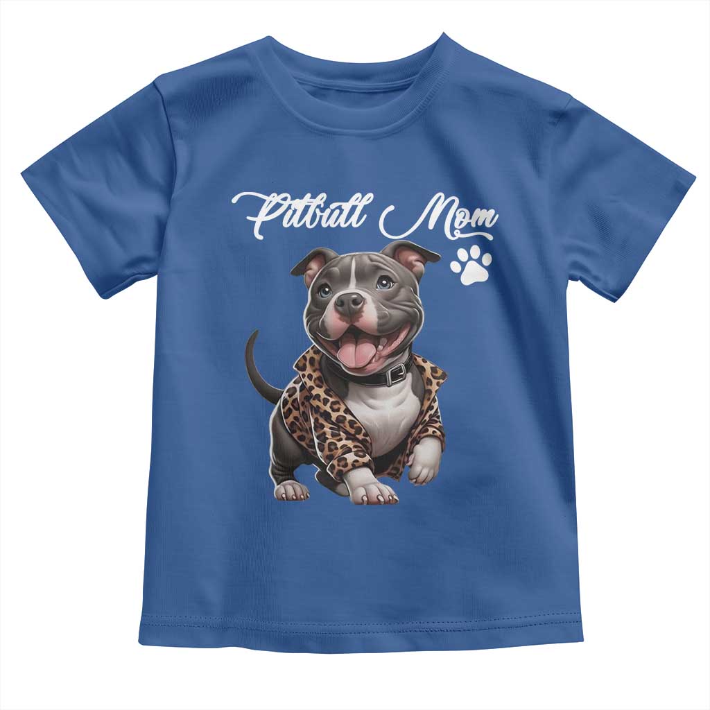 Pitbull Mom Toddler T Shirt Cute Pitbull Puppy Dog Lovers - Wonder Print Shop