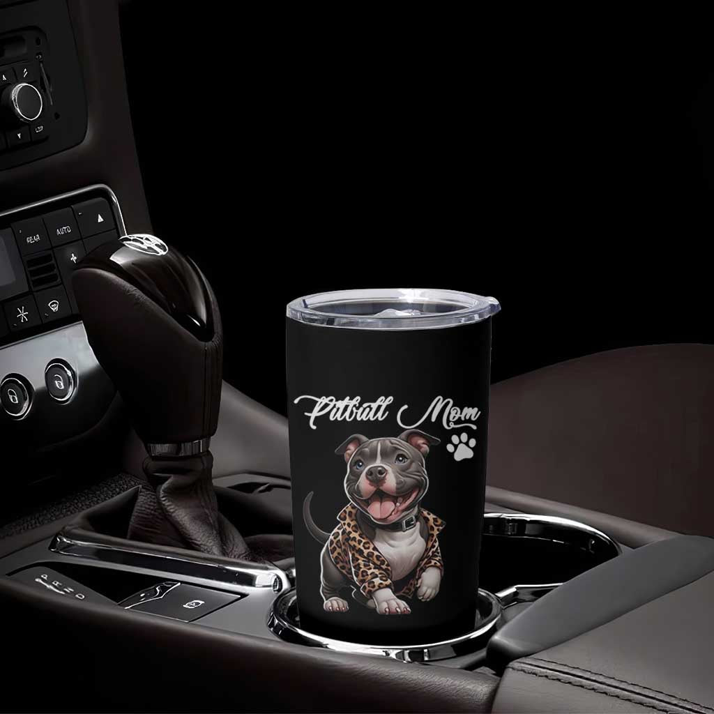 Pitbull Mom Tumbler Cup Cute Pitbull Puppy Dog Lovers