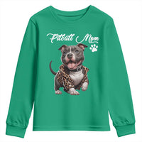 Pitbull Mom Youth Sweatshirt Cute Pitbull Puppy Dog Lovers - Wonder Print Shop