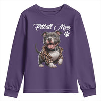 Pitbull Mom Youth Sweatshirt Cute Pitbull Puppy Dog Lovers - Wonder Print Shop