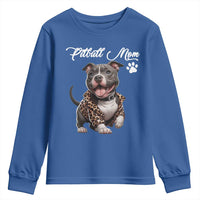 Pitbull Mom Youth Sweatshirt Cute Pitbull Puppy Dog Lovers - Wonder Print Shop