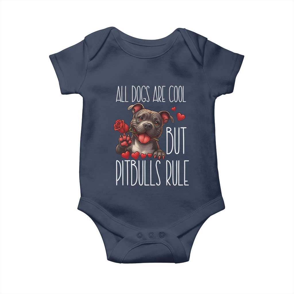 Pitbull Lover Baby Onesie All Dogs Are Cool But Pitbulls Rule - Wonder Print Shop