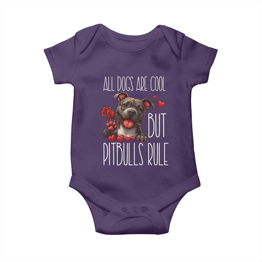 Pitbull Lover Baby Onesie All Dogs Are Cool But Pitbulls Rule - Wonder Print Shop