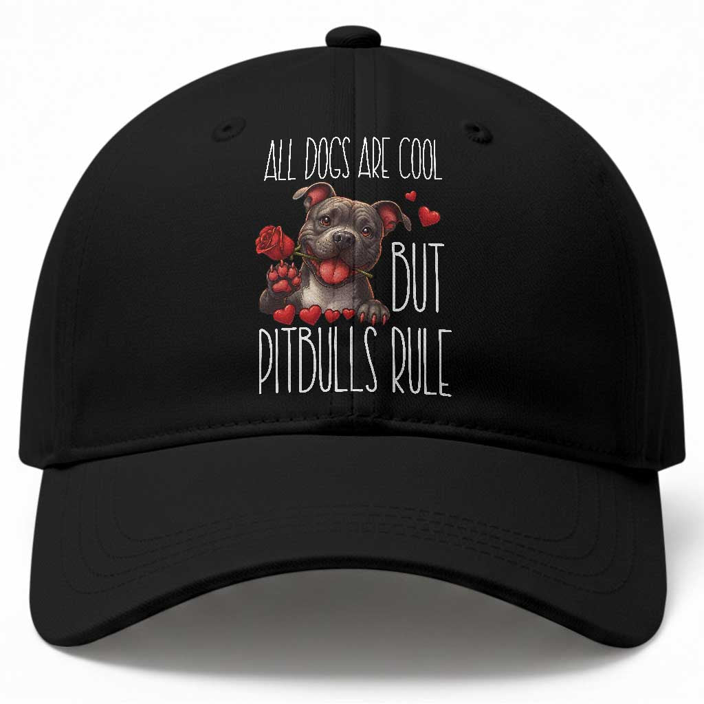 Pitbull Lover Baseball Cap All Dogs Are Cool But Pitbulls Rule