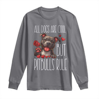 Pitbull Lover Long Sleeve Shirt All Dogs Are Cool But Pitbulls Rule - Wonder Print Shop
