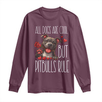 Pitbull Lover Long Sleeve Shirt All Dogs Are Cool But Pitbulls Rule - Wonder Print Shop
