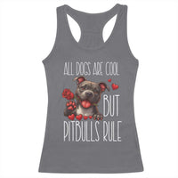 Pitbull Lover Racerback Tank Top All Dogs Are Cool But Pitbulls Rule - Wonder Print Shop