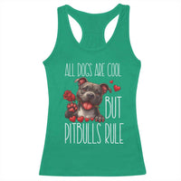 Pitbull Lover Racerback Tank Top All Dogs Are Cool But Pitbulls Rule - Wonder Print Shop