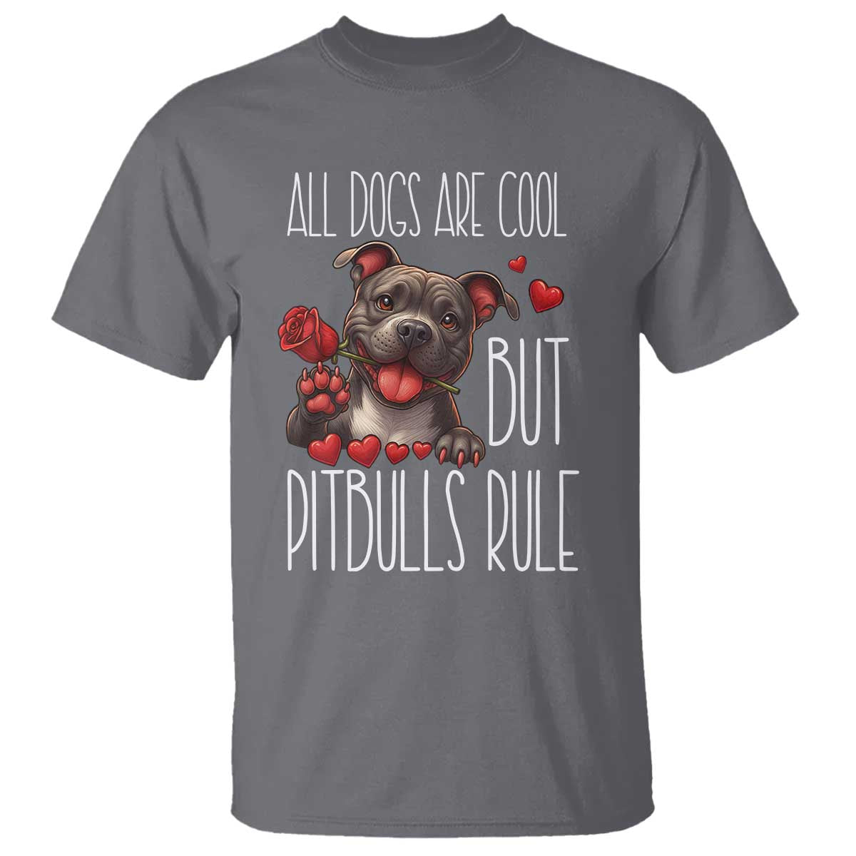 Pitbull Lover T Shirt All Dogs Are Cool But Pitbulls Rule - Wonder Print Shop