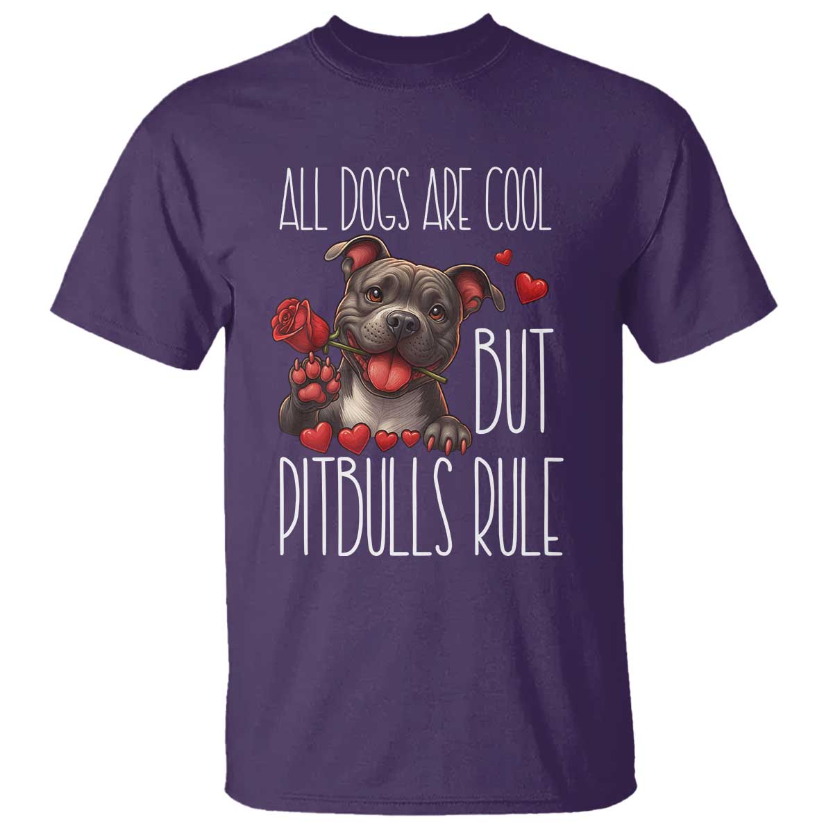 Pitbull Lover T Shirt All Dogs Are Cool But Pitbulls Rule - Wonder Print Shop