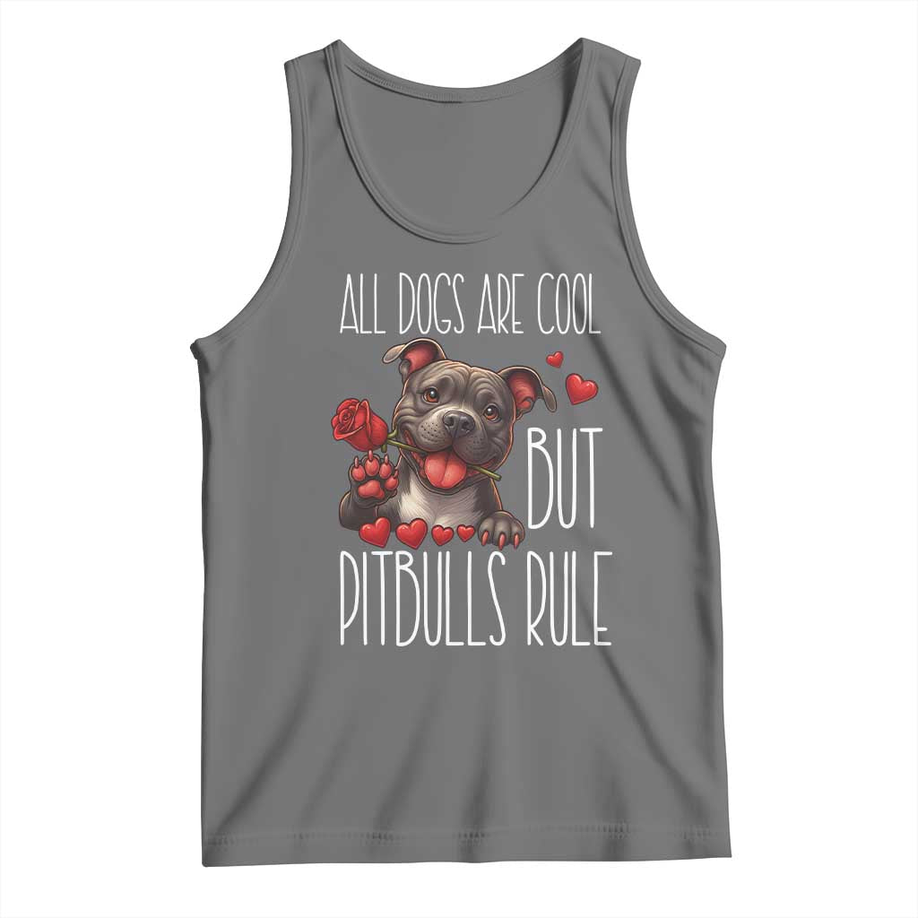 Pitbull Lover Tank Top All Dogs Are Cool But Pitbulls Rule - Wonder Print Shop