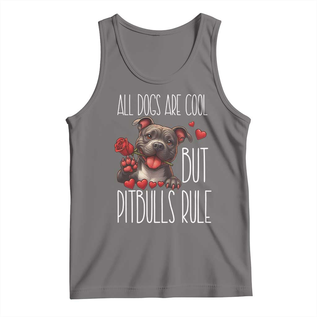 Pitbull Lover Tank Top All Dogs Are Cool But Pitbulls Rule - Wonder Print Shop