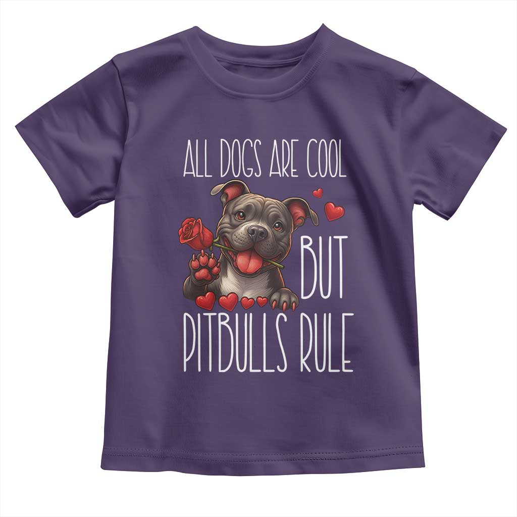 Pitbull Lover Toddler T Shirt All Dogs Are Cool But Pitbulls Rule - Wonder Print Shop