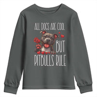 Pitbull Lover Youth Sweatshirt All Dogs Are Cool But Pitbulls Rule - Wonder Print Shop