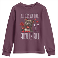 Pitbull Lover Youth Sweatshirt All Dogs Are Cool But Pitbulls Rule - Wonder Print Shop