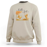 Funny Hello Fall Thanksgiving Golden Retriever Sweatshirt - Wonder Print Shop