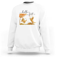 Funny Hello Fall Thanksgiving Golden Retriever Sweatshirt - Wonder Print Shop